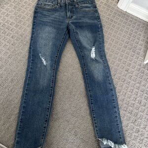 Joe's Jeans Blue Distressed Slim-Fit Jeans